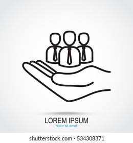 Line icon- insurance