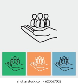 Line icon- insurance