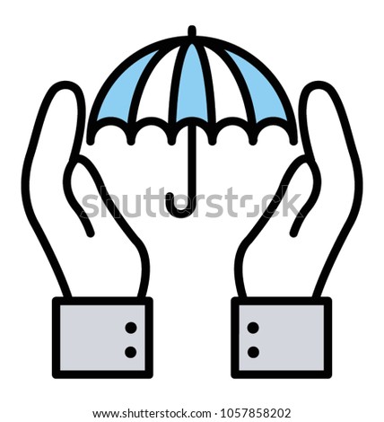 Line icon insurance, insurance installment 