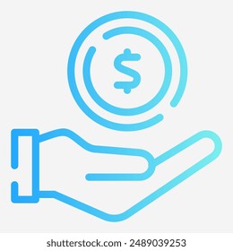  line icon for investment, finance, business, success, growth, money, economy, profit, graph