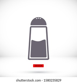 Line icon isolated on a clean background. Salt powder concept drawing salt shaker line icon in modern style