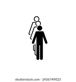 Line up icon isolated on white background. Public information symbol modern, simple, vector, icon for website design, mobile app, ui. Vector Illustration