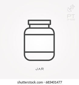 Line icon jar
