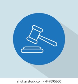 Line icon-  judge gavel