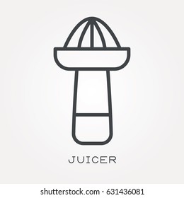 Line icon juicer