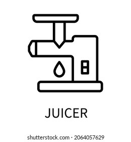 Line Icon Juicer In Simple Style. Vector sign in a simple style isolated on a white background.