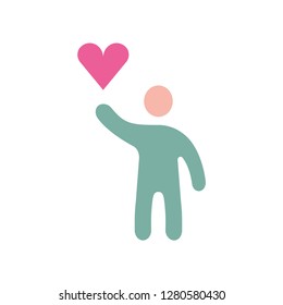 Line icon keep love