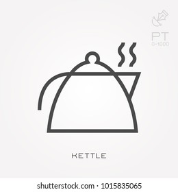 Line icon kettle