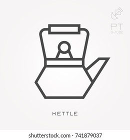 Line icon kettle