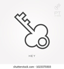 Line icon key