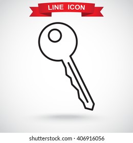 Line icon-  key 