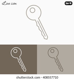 Line icon-  key 