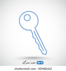 Line icon-  key 