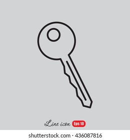 Line icon-  key 