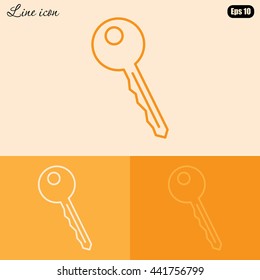 Line icon-  key 