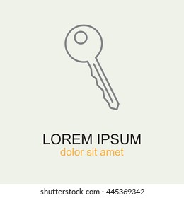 Line icon-  key 