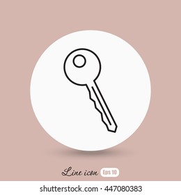 Line icon-  key 