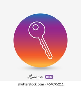 Line icon-  key 