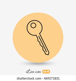 Line icon-  key 