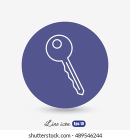 Line icon-  key 