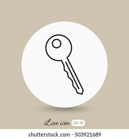 Line icon-  key 