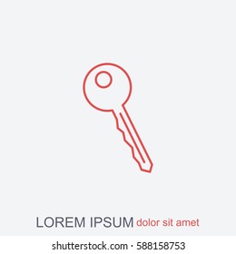 Line icon-  key 