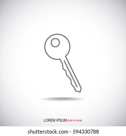 Line icon-  key 