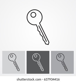 Line icon-  key 