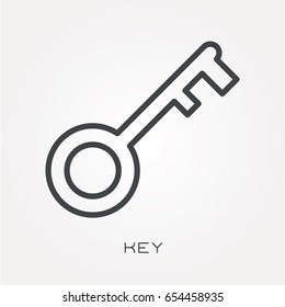 Line icon key