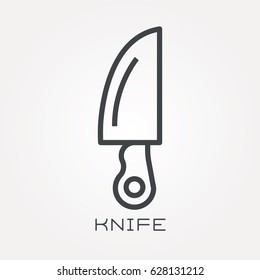 Line icon knife