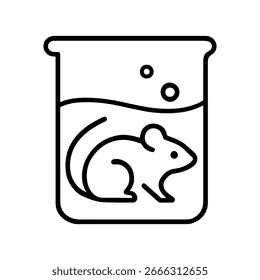 Line icon laboratory mouse vector on white background
Vector line icon on white background