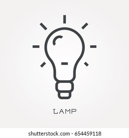 Line icon lamp
