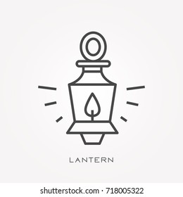 Line icon lantern