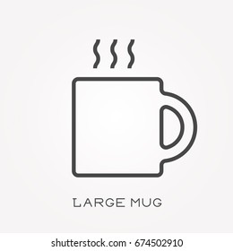 Line icon large mug