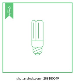 Line icon of led lamp 