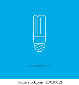 Line icon of led lamp 