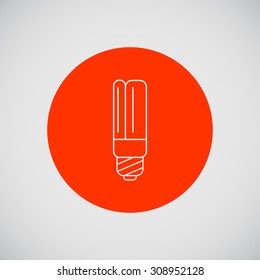 Line icon of led lamp 