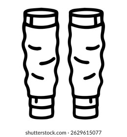 line icon leggings on white background vector
Vector icon clothes and shoes