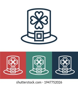 Line icon with leprechaun hat