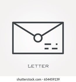 Line icon letter