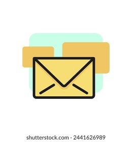 Line icon of letter. Mail, message, email. Post office concept. Can be used for web pictograms, design and application icons