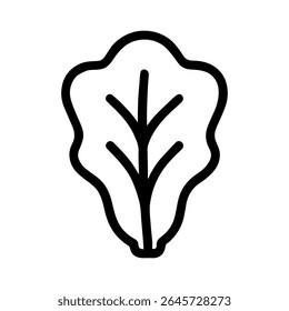 line icon lettuce leaf on white background
Vector icon on the theme of fruits and vegetables movement