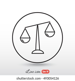 Line icon- Libra