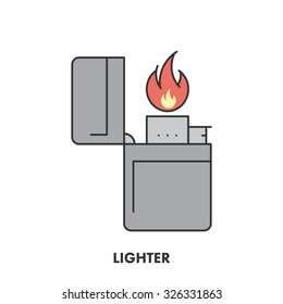 Line icon lighter in color. Vector linear logo for web and site