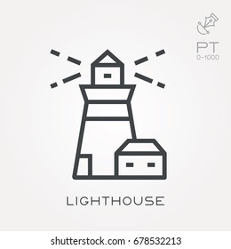 Line icon lighthouse