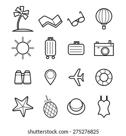 line icon linear style in travel symbol and tourism sign, vector illustration