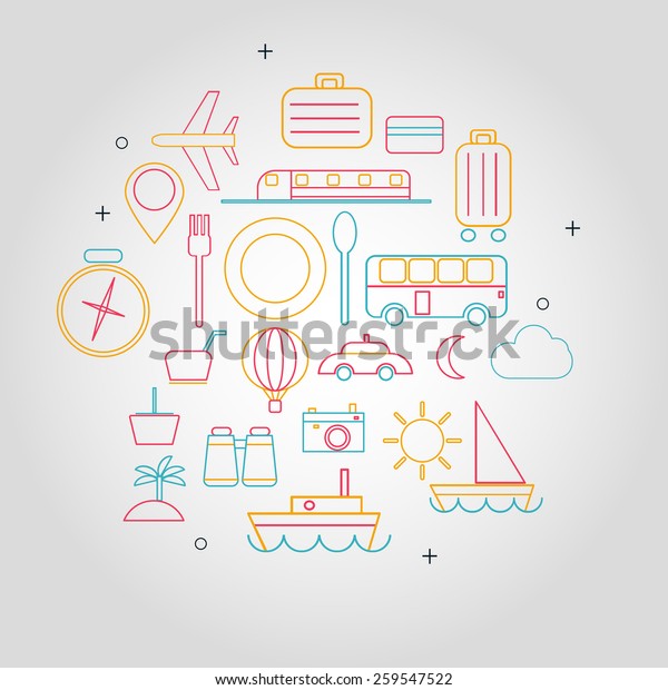 line icon linear style in travel symbol\
and tourism sign, vector illustration\
\
