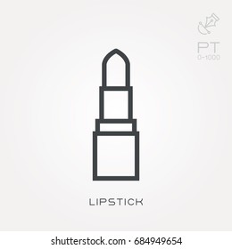 Line icon lipstick