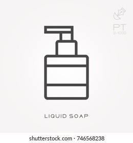 Line icon liquid soap