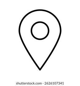 Ícone de Linha do Pin de Local